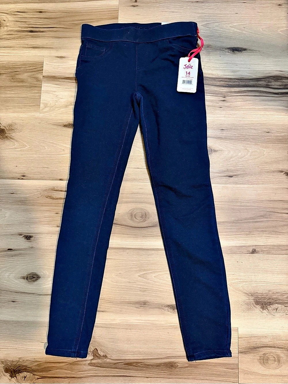 Justice Girls Pull-On Denim Jeggings Blue Size 14